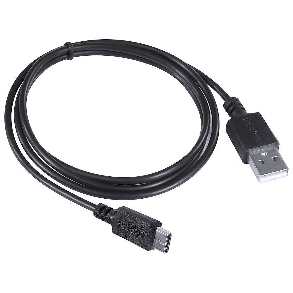 Cabo USB a 2.0 para USB Tipo-C PUACP-01 1M com Carregamento 5V 3A Preto Pcyes