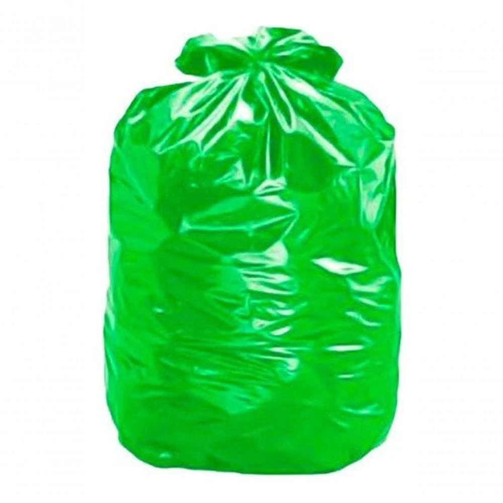 Saco de Lixo Verde Padrão Gigante 60L com 100 Unidades para Uso Doméstico e Empresarial Higipack