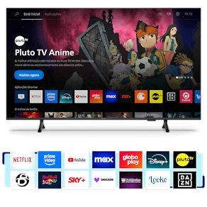 Miniatura Smart TV 50" 4K Philips 50PUG7300/78 UHD Titan OS Pixel Precise Comando de Voz Preta