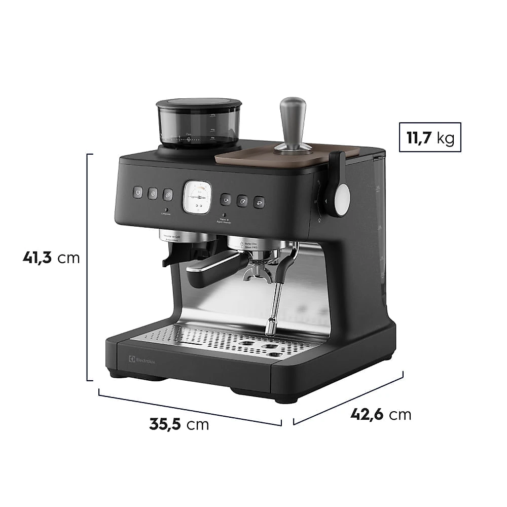 Cafeteira Electrolux Expert Preta com Moedor Integrado - ECM90 110
