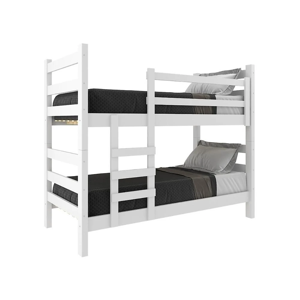 Miniatura Beliche Madeira Maciça - vira 2 Camas - para Colchão 78/88 x 188cm Dubai Multimóveis VCR4137 Branco
