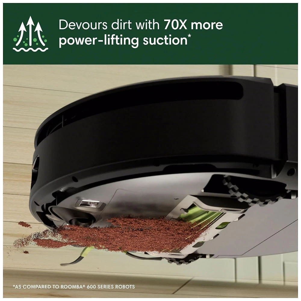 Miniatura Robô Aspirador iRobot Roomba 205 DustCompactor Preto LiDAR Navegação 4 Níveis Potência 120min Bateria