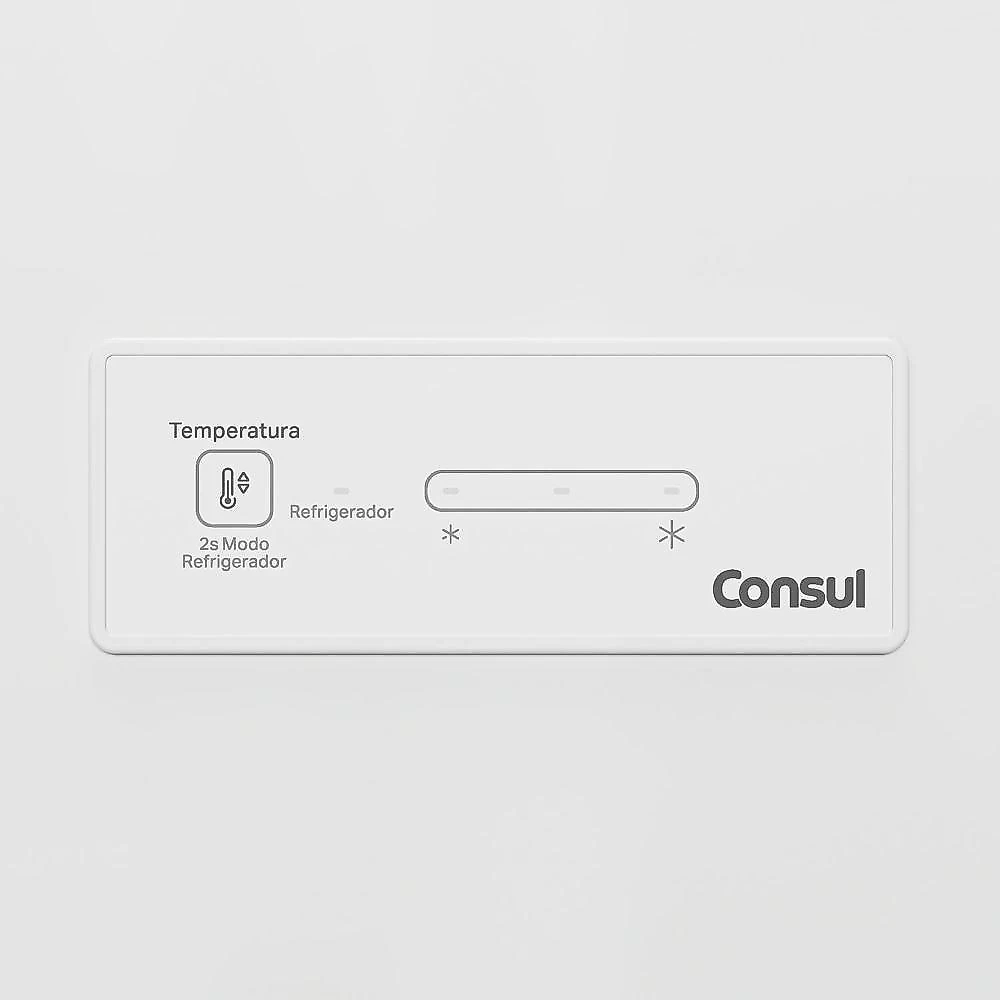 Freezer horizontal consul cha31mb 307l branco super frio porta com chave 110