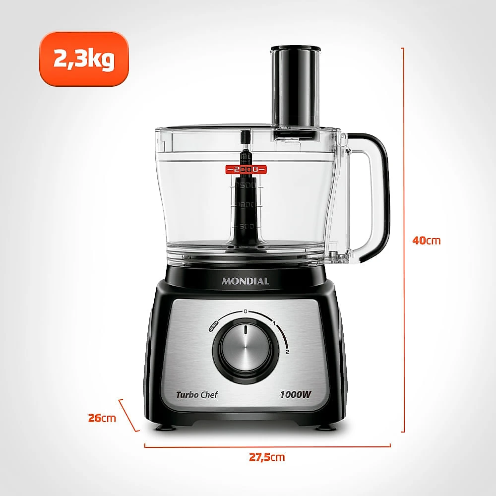 Multiprocessador de Alimentos Mondial MPN-01-BE 7 em 1 - 127V 110V