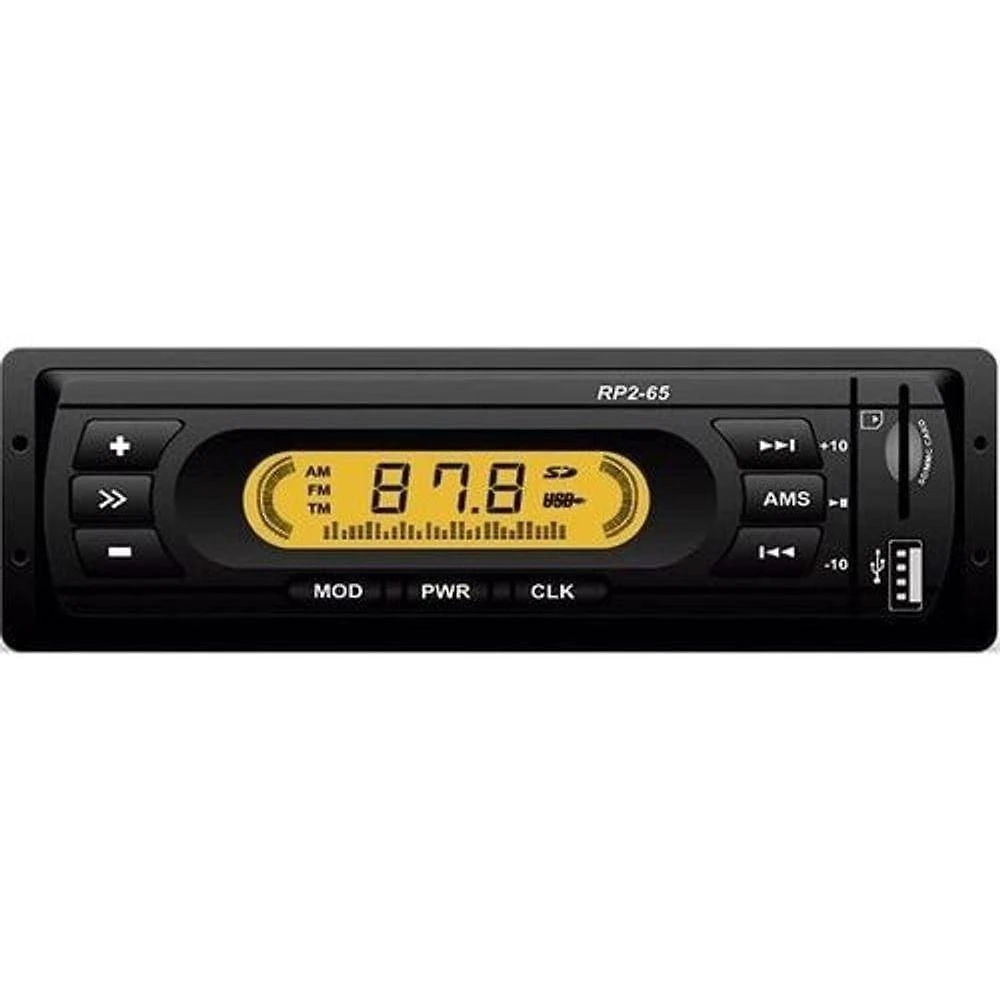 Rádio Automotivo Mp3 Loud RP2-65 com Usb Sd Mmc Fm 4x10W 12V 24V