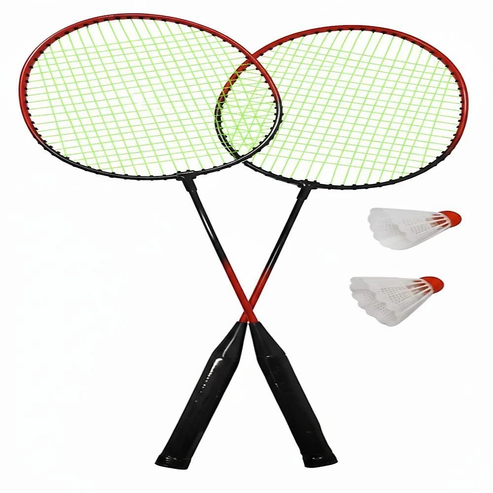 Kit Badminton 2 Raquetes Peteca Jogo De Frescobol Raqueteira Esporte Com Bolsa Transporte