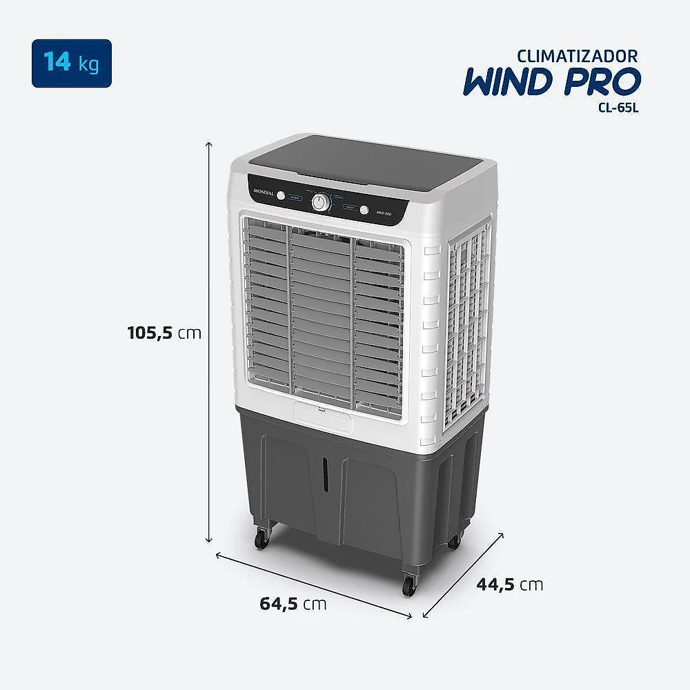 Climatizador de ar mondial wind pro cl-65l 260w 65l 220v (75586-02)