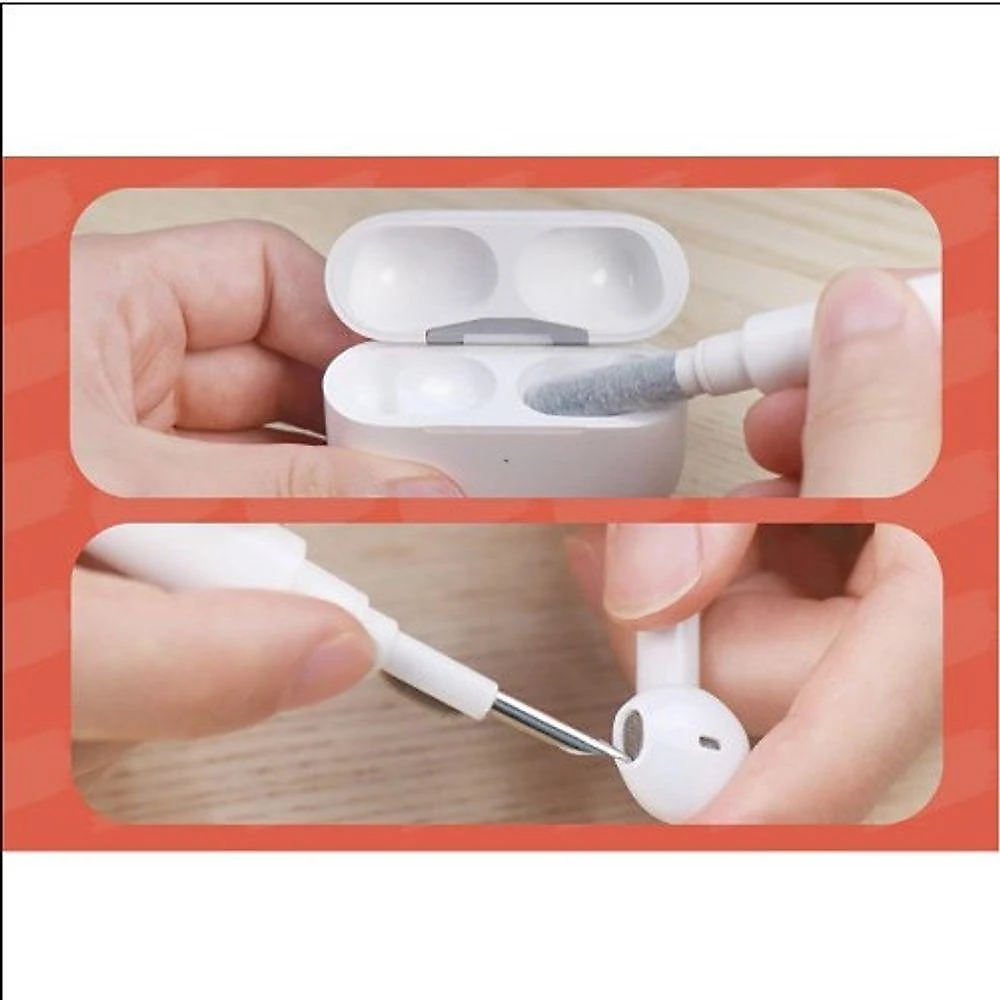 Kit Escova de Limpeza 5 em 1 Hagibis para Teclado e Fone com Cerdas de Nylon e Metal OEM