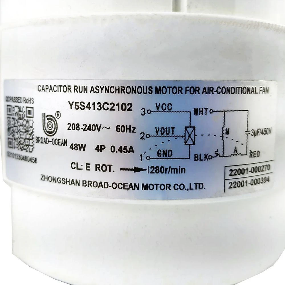 Motor Ventilador Evap. 24.000 Ggsdj-24 Ar Condicionado Elgin Arc146095993001 único