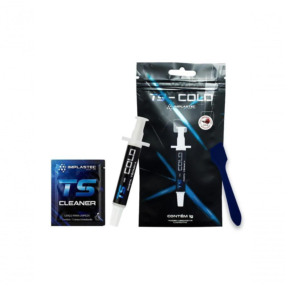 Pasta Térmica TS-Cold para Computadores de Alto Desempenho com Alta Condução de Calor Implastec