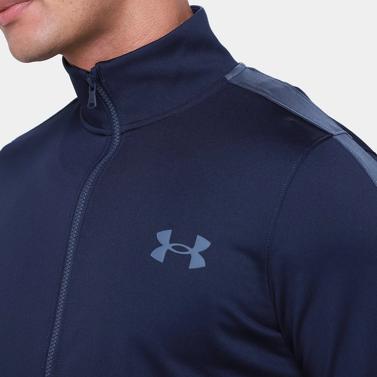 Miniatura Agasalho Under Armour Knit Masculino Marinho+Cinza - G