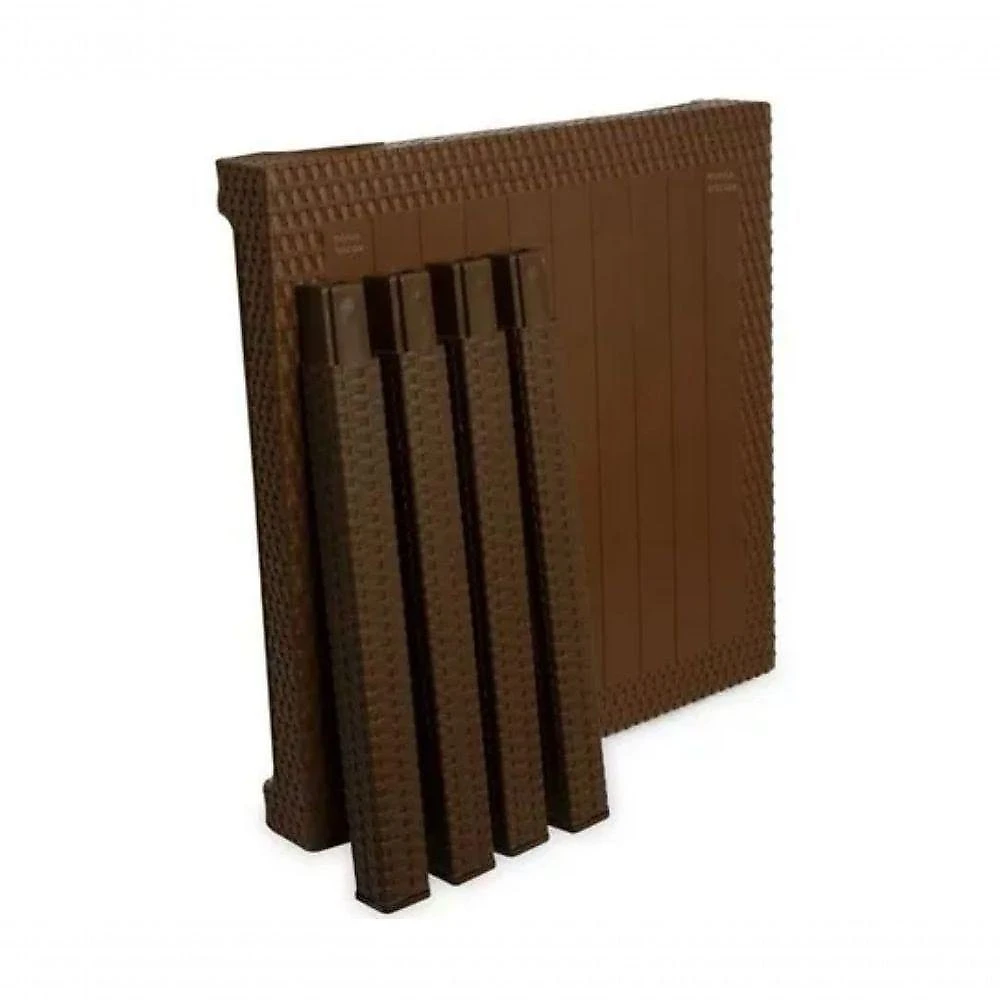 Mesa Quadrada Rattan Montavel Café Plastico Plasnew