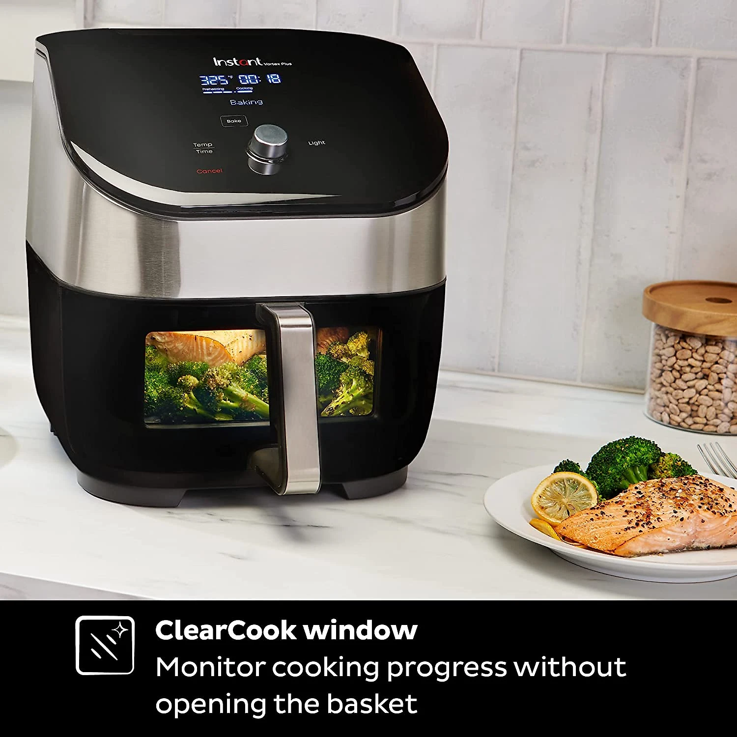 Instant Vortex Fritadeira Elétrica AirFryer Capacidade 6L com Painel Digital 110V Preto