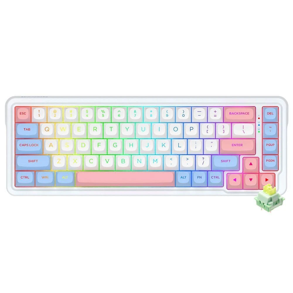 Teclado Gamer Mecânico Redragon K709WBP-RGB-PRO Nova Pro RGB Branco