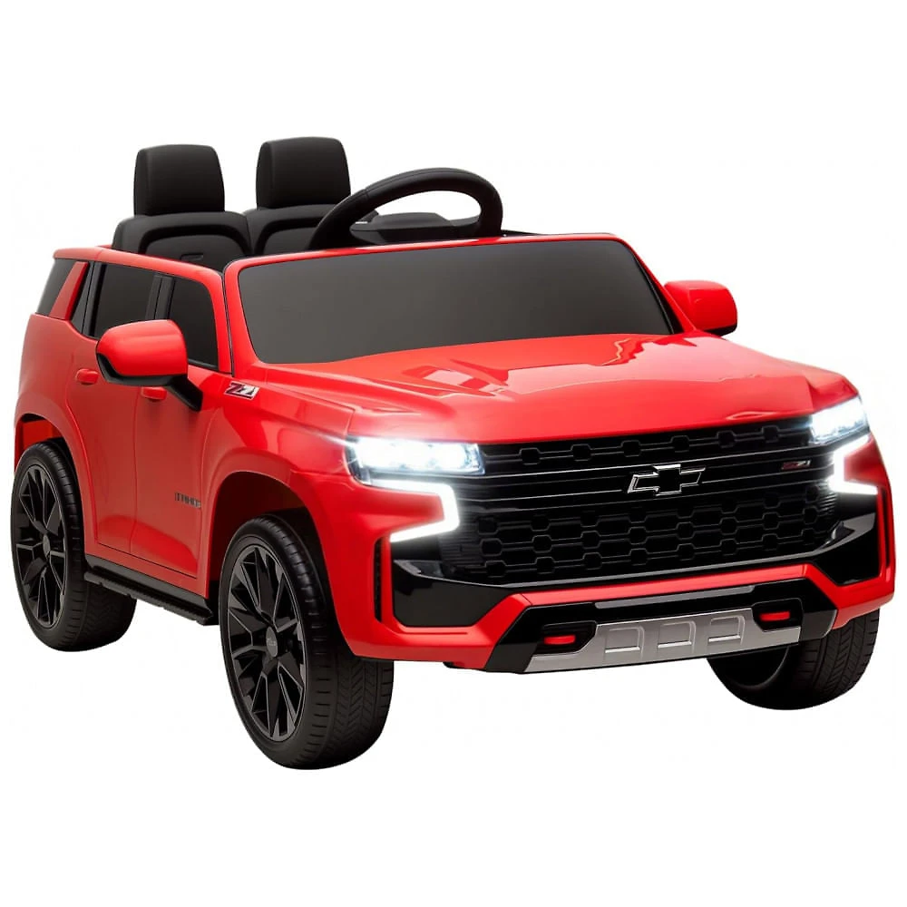 Carro Elétrico Infantil Aosom Licensed Chevrolet Tahoe, Bateria 12V 7AH, Controle Remoto para Pais, Luzes LED, Música, Suspensão, 3 Velocidades