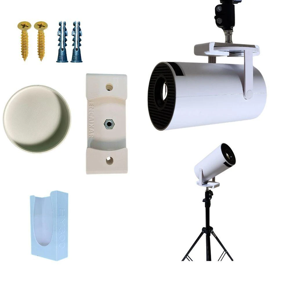 Suporte para Projetor Oem Hy300 Kit Completo com Tampão e Base para Controle Remoto para Parede