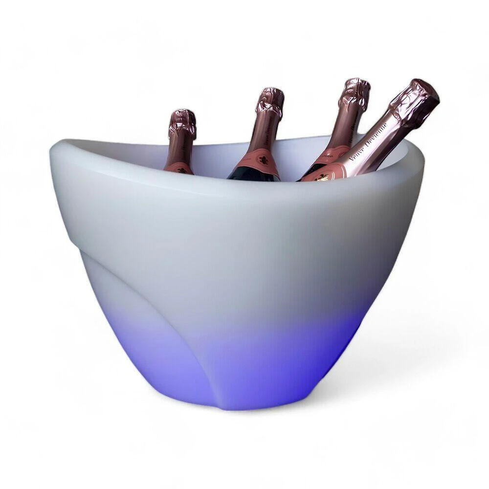 Champanheira de Mesa com LED Polietileno Iluminação em LED com 16 Cores e 3 Efeitos Automáticos 13L
