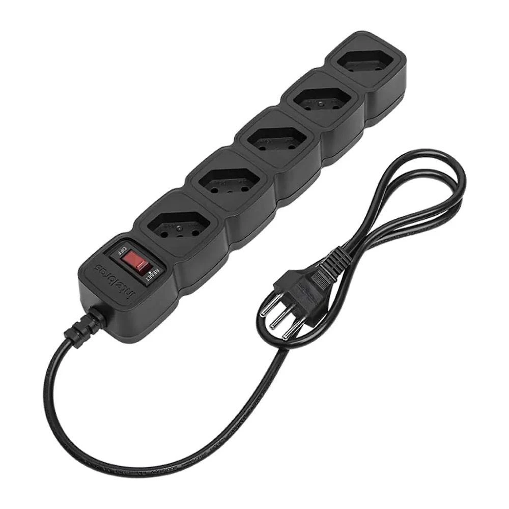 Protetor Elétrico Rack Intelbras EPE 205 5 Tomadas Bivolt Preto