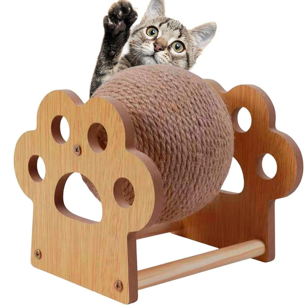 Arranhador para Gatos Braslu BSL3897 Bola de Sisal Bege 1 Unidade