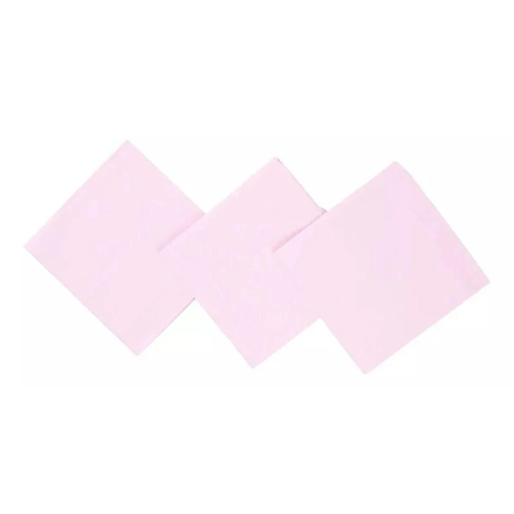Kit Cueiro Incomfral Bercinho Com 03 Peças Branco 50x80cm Rosa