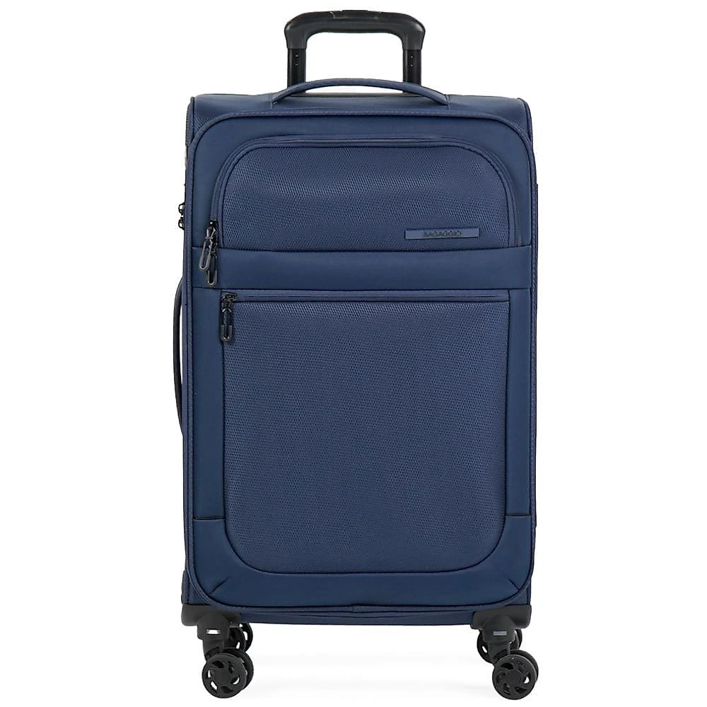 Mala média 23kg poliéster 4 rodas 25,5" edimburgo azul m