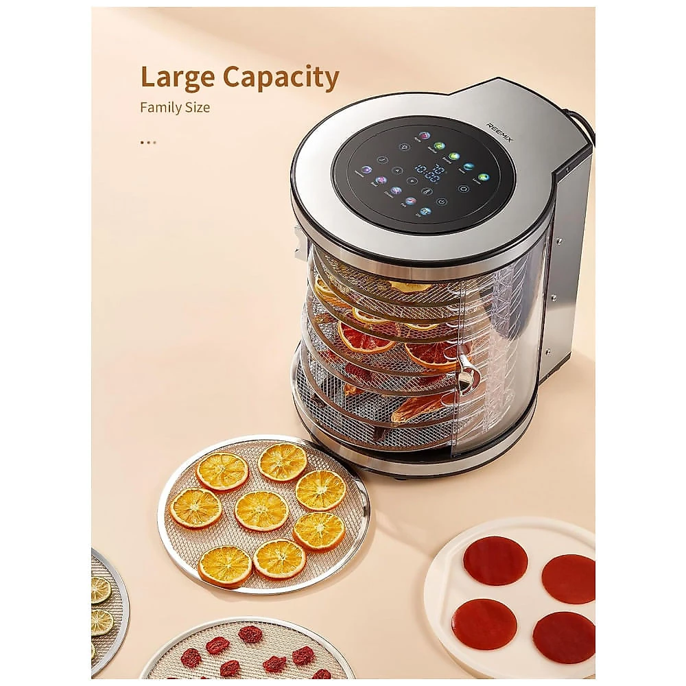 Desidratador Reemix FD-1030 Prata 10 Bandejas Rotativas Aço Inox 850W 240V