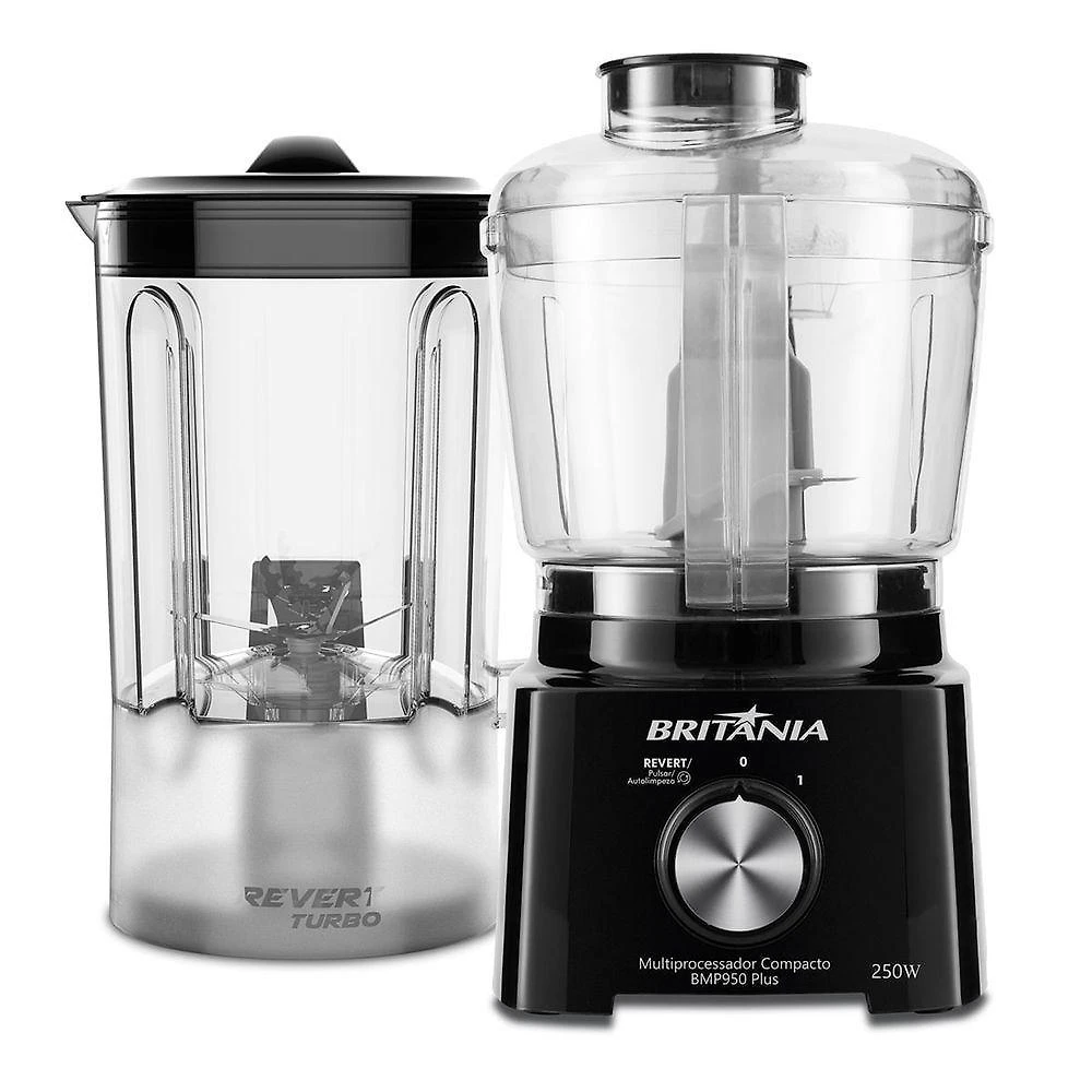 Multiprocessador Britânia BMP950 Plus 2 em 1 300W Preto 110V
