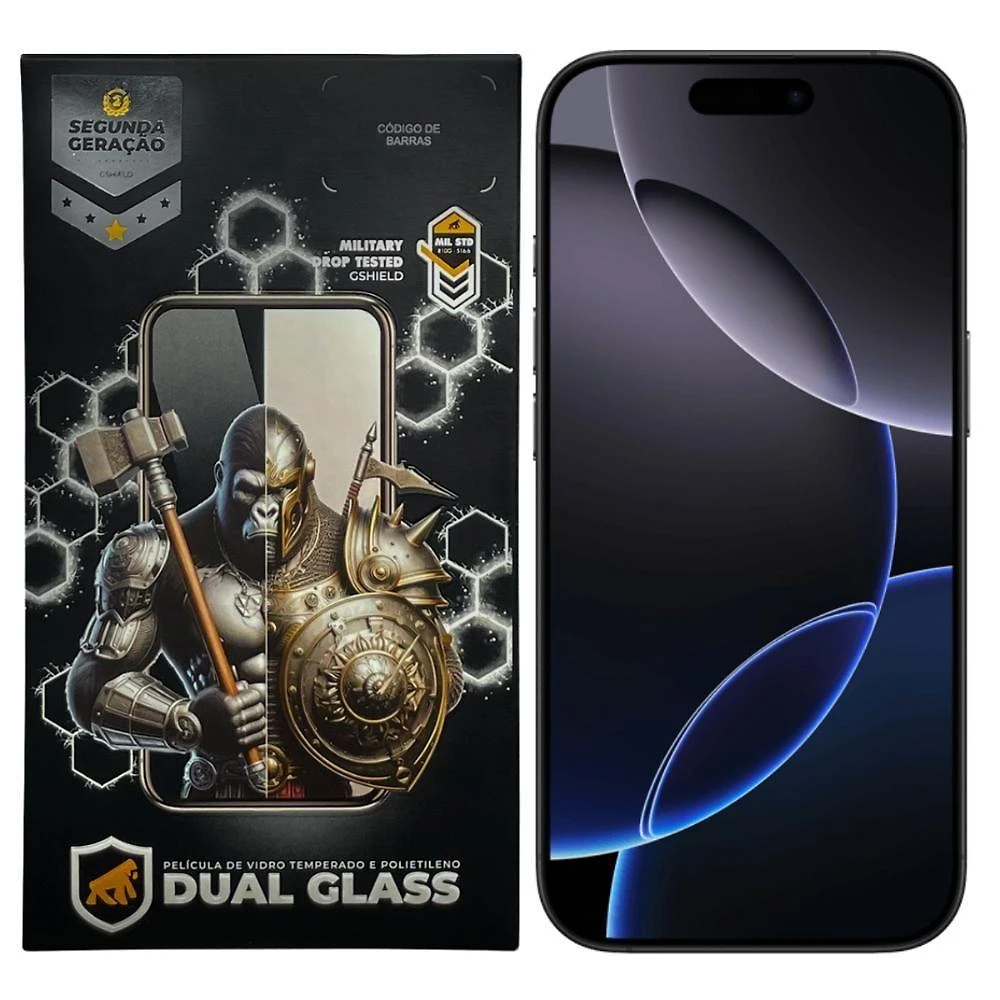 Película Para Iphone 16 Pro Max - Dual Glass Preta - Gshield