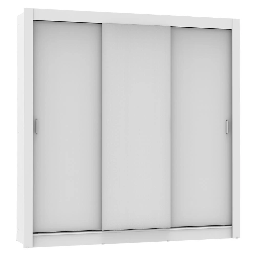 Miniatura Guarda Roupa Casal Madesa Mônaco 3 Portas de Correr Branco