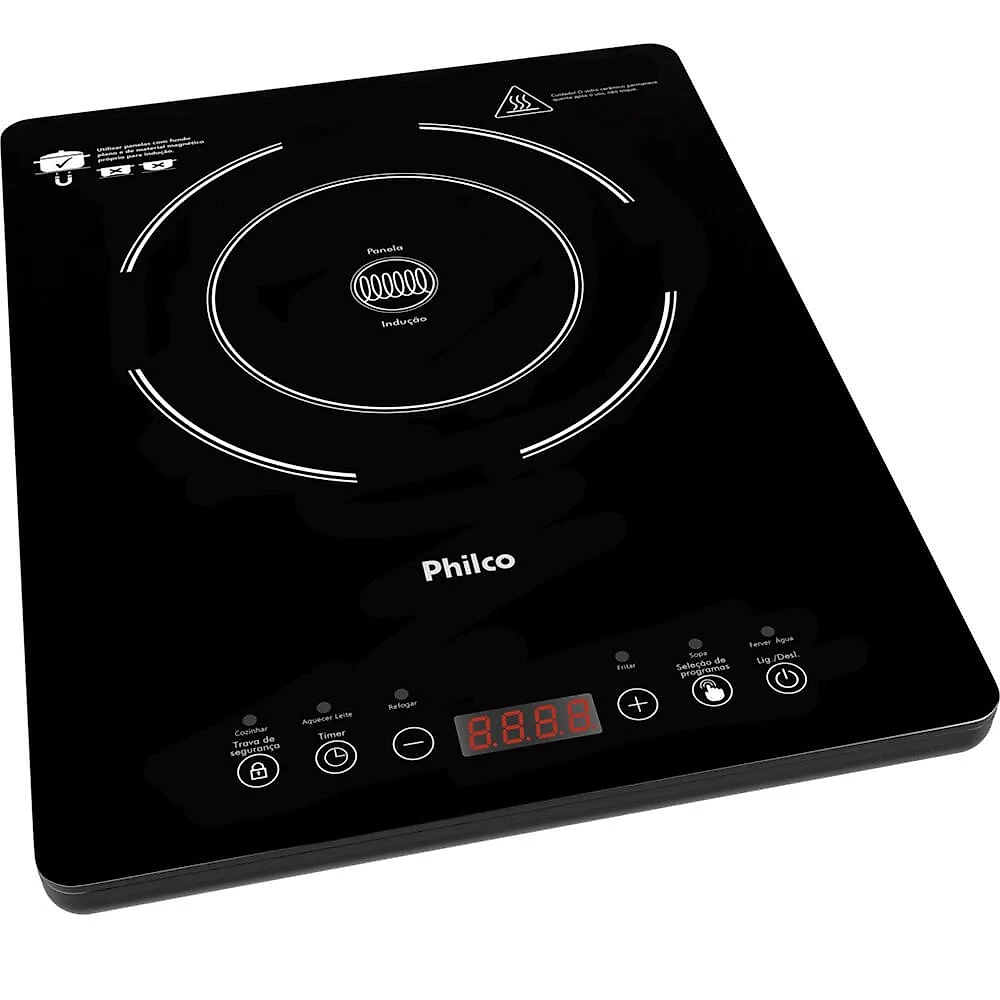 Cooktop de Indução 1 Boca Philco 1100W PCT10A 110V Preto - 110V