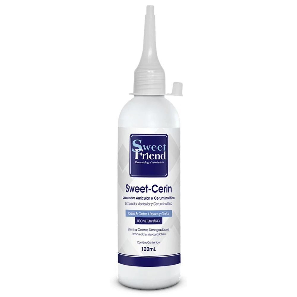 Limpador Auricular Ceruminolítico Sweet Cerin para Cães 120ML