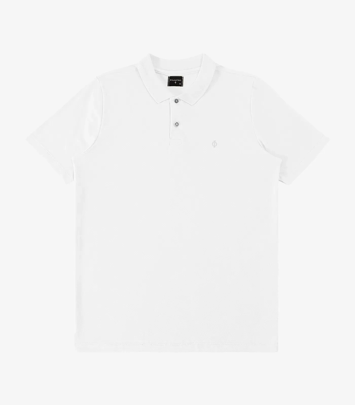 Camisa Polo Básica Masculina Diametro Branco