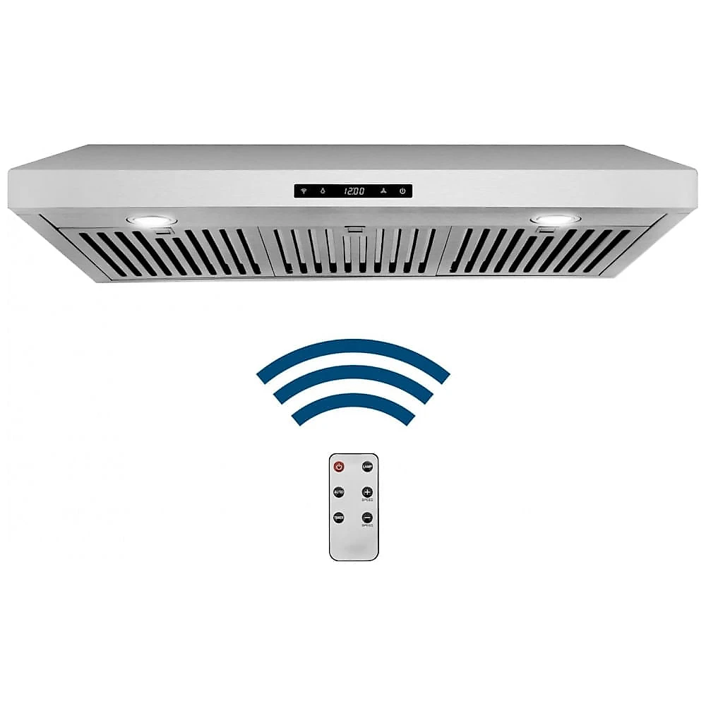 Coifa de Cozinha COSMO 91cm (36") Haven Collection 500 CFM Inox com LED e Controles Touch 110V
