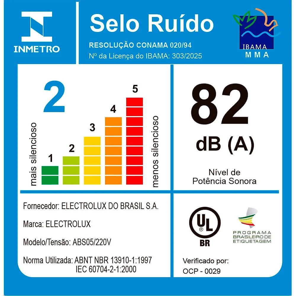 Aspirador de Pó 1300W CyclonicPower Filtro Sem Saco HEPA ABS05 Electrolux Azul - 110V