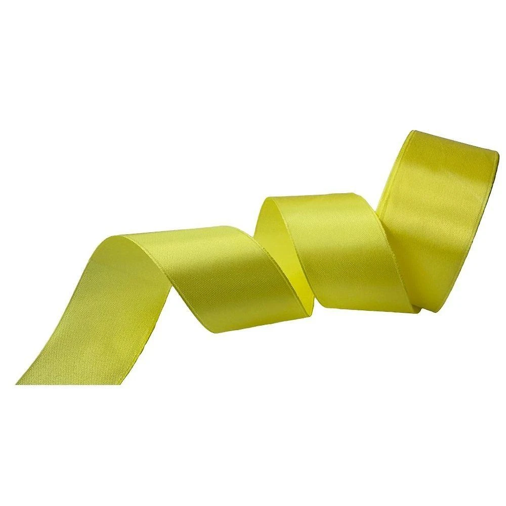 Fita de Cetim Nº 9 38MM 100% Cetim 11 METROS Amarelo Bebe 1 Rolo OEM