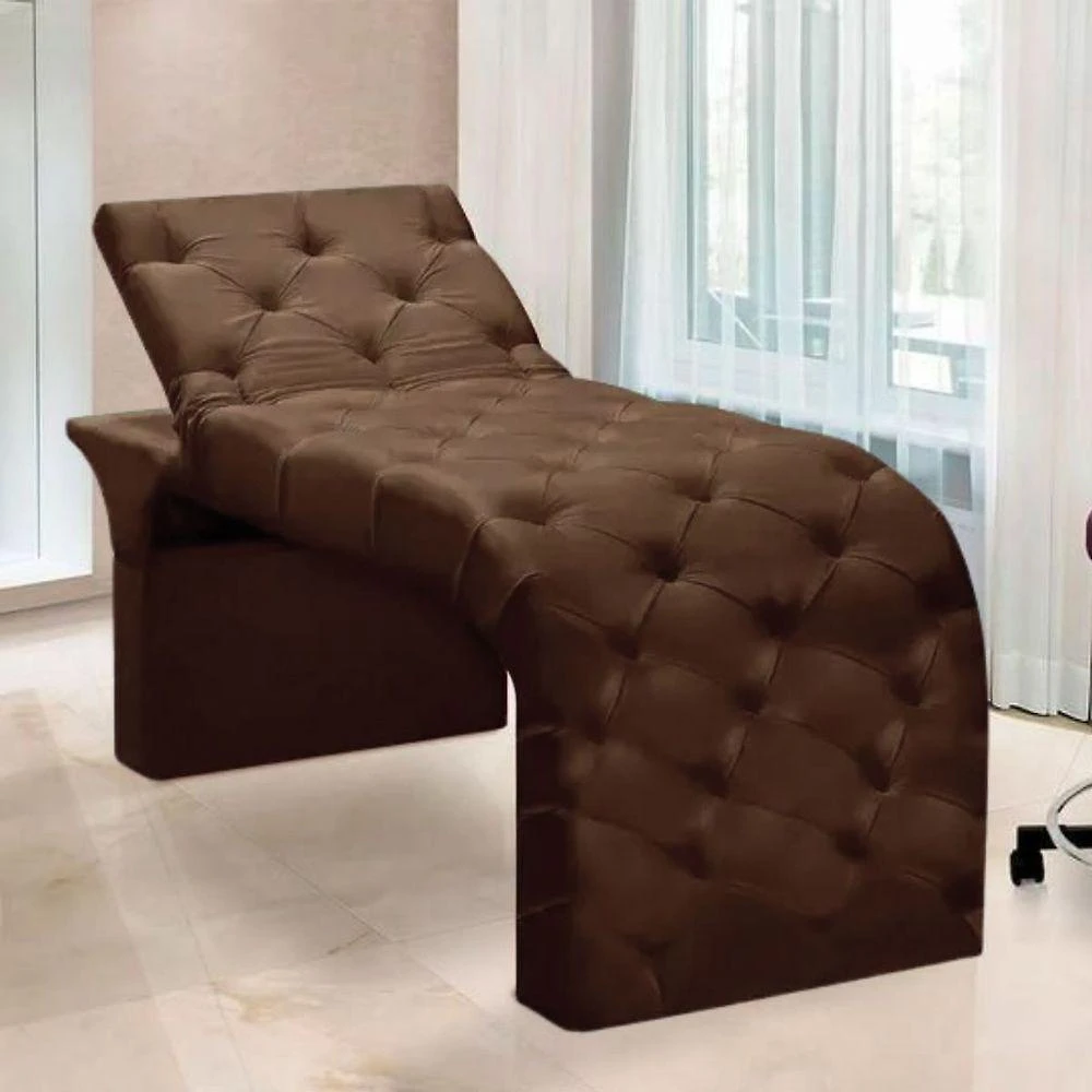 Maca Estofada Estética Cílios Regulável Spa Suede Ana Clara Marrom