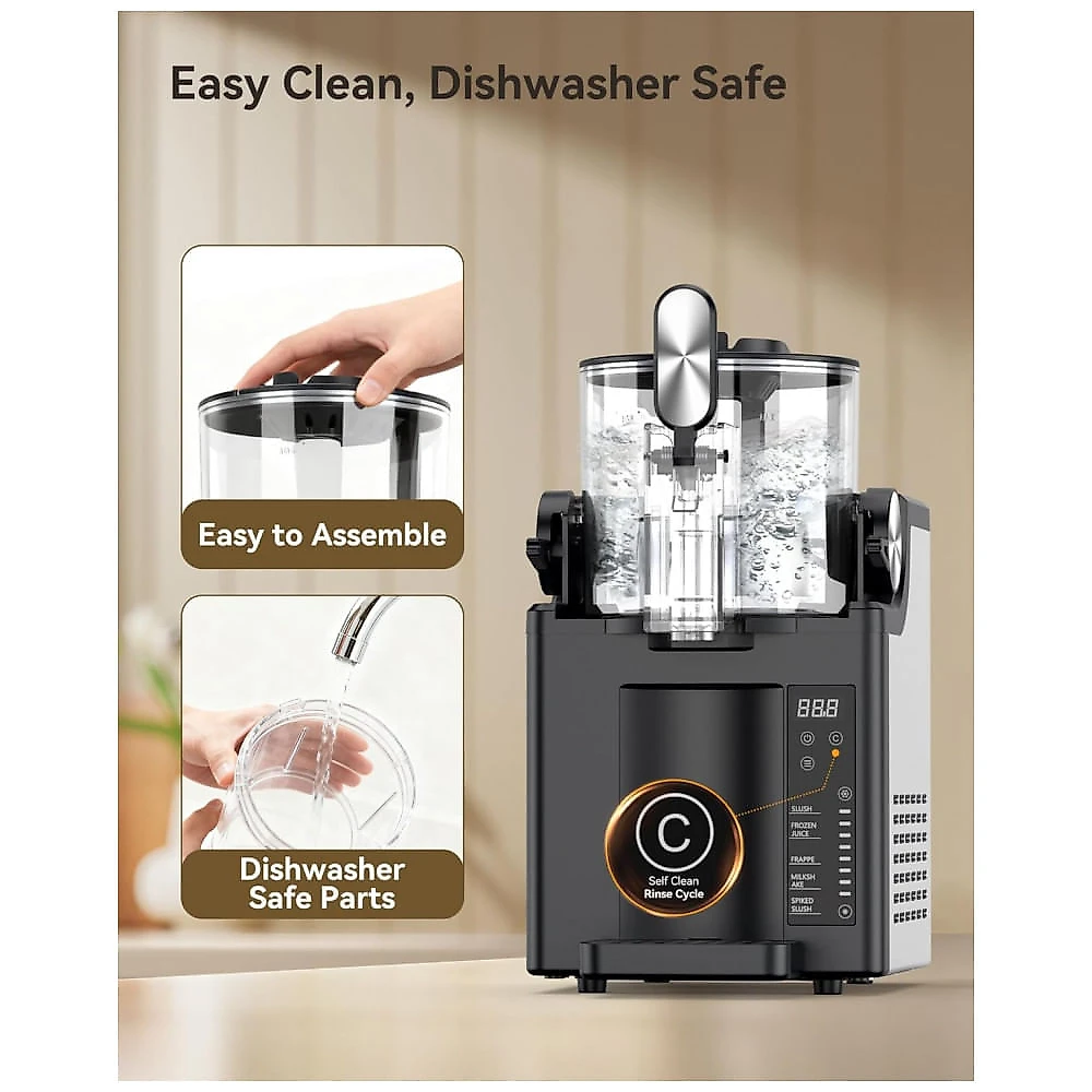 Máquina de Slush Raspadinha CONFAZ LC-2501A 2L 5 Programas Sem Gelo Auto Limpeza 240V