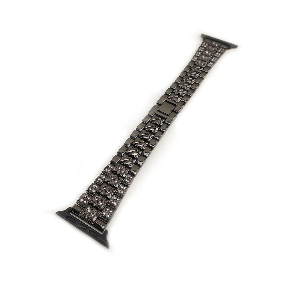Pulseira Relogio Smartwatch Luxo Pedra Strass Aço 3