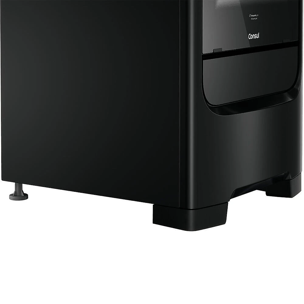 Fogão CFO4VBE com 4 Bocas Mesa de Vidro Grades Individuais Super Estáveis Consul Preto - Bivolt