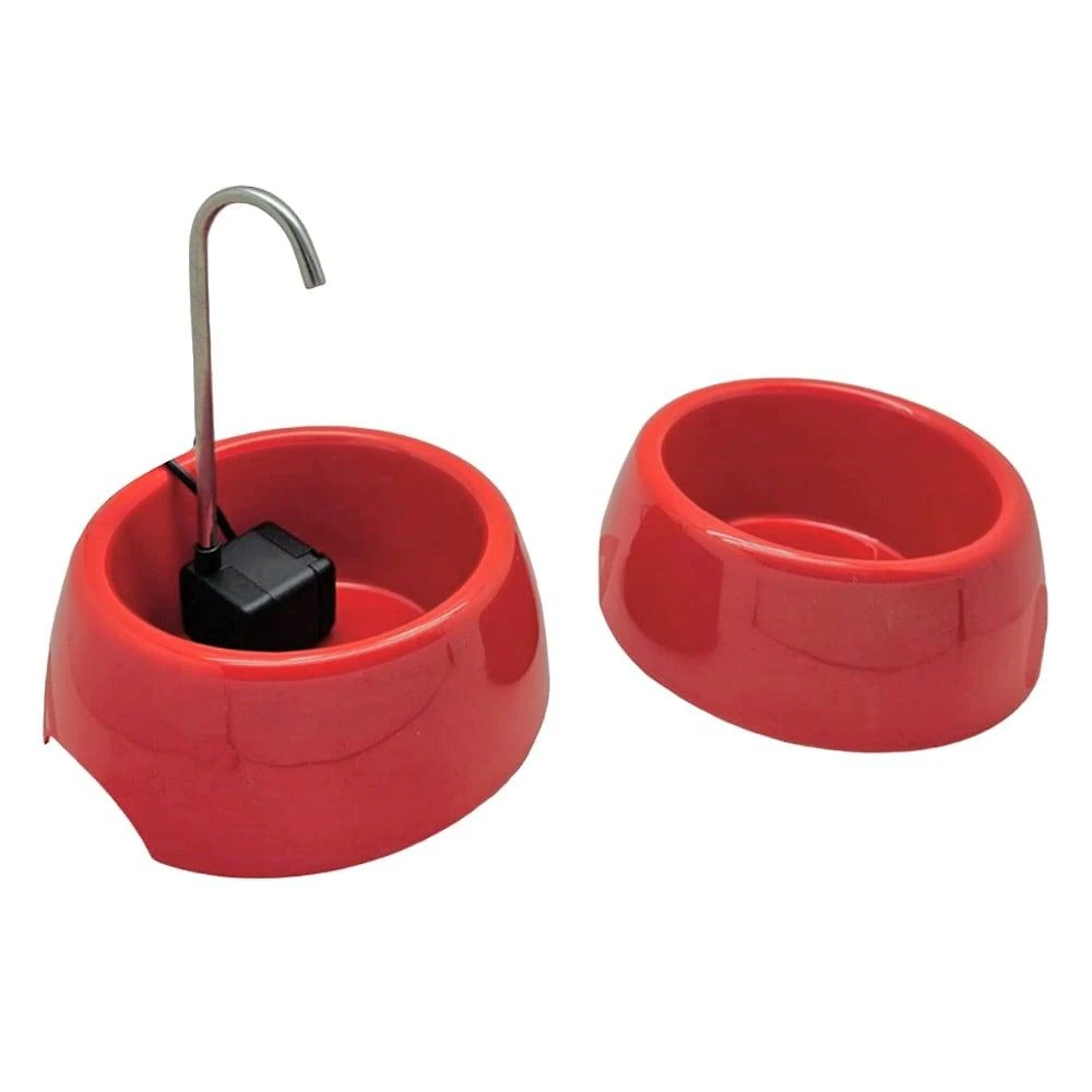 Fonte Splash Mini USB e Comedouro Vermelho - Tam. Único
