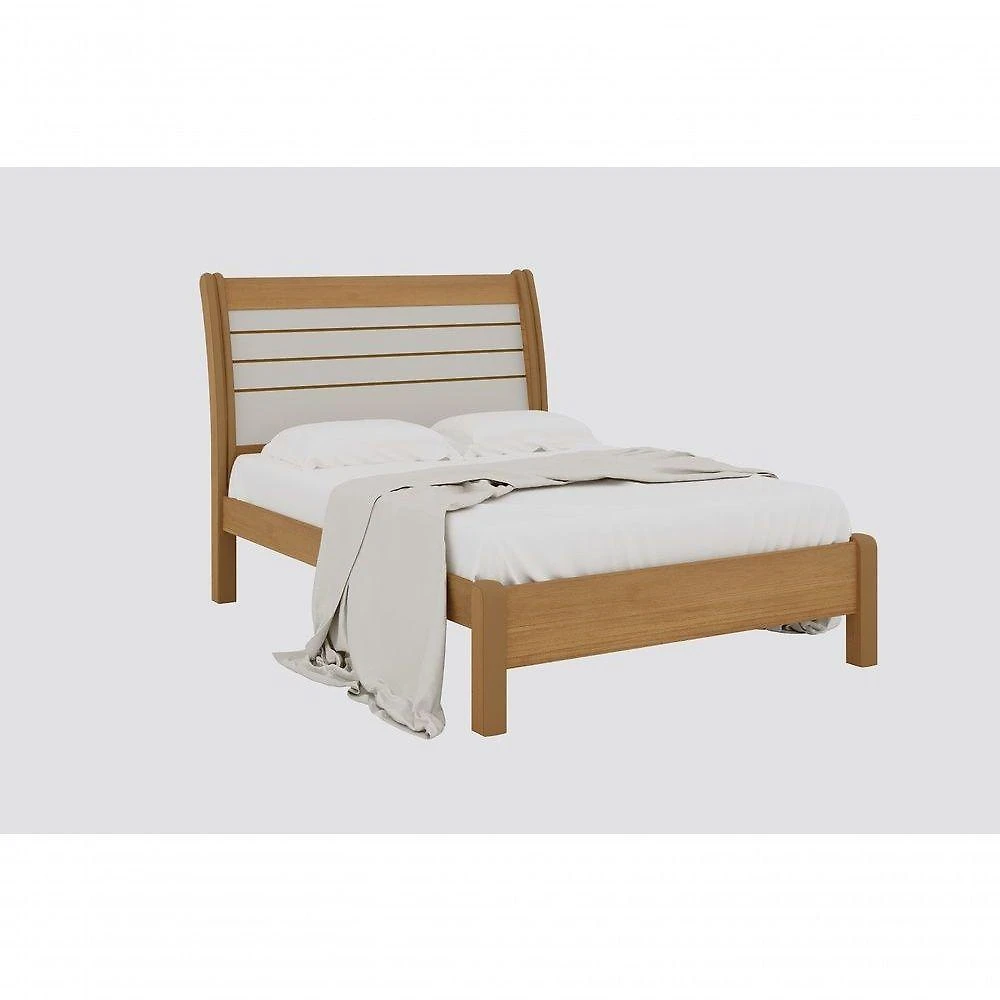 Cama De Casal Queen Esmeralda Plus - D Doro Cinamomo/off White