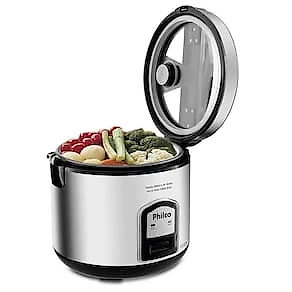 Panela Elétrica de Arroz Philco PH10P Visor Glass 10 Xícaras - Inox 110V