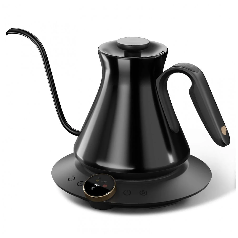 Chaleira elétrica Cocinare Soulagues 0,6L bico pescoço de ganso tela colorida controle de temperatura 1500W 110V