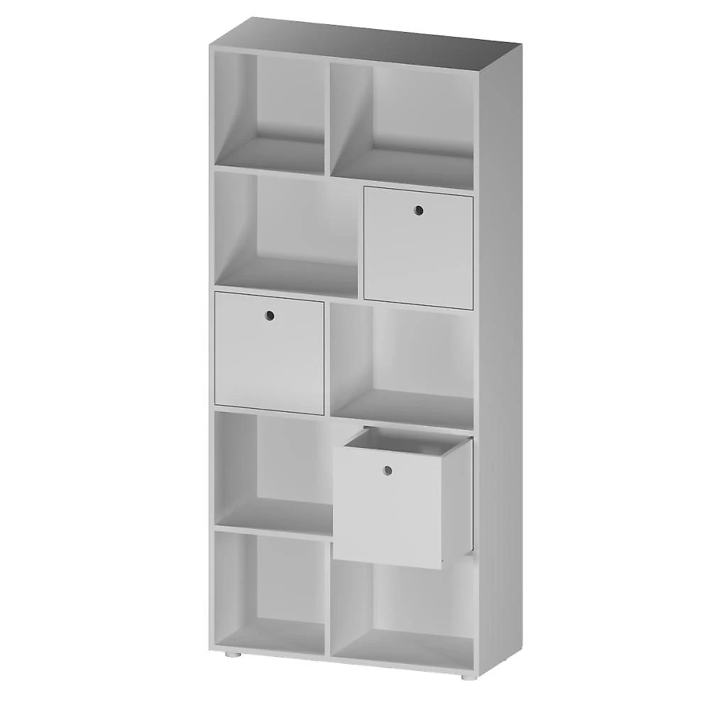 Nicho Organizador Estante Infantil com 3 Caixas 159cm Multimóveis CRRUI-NIO002 Branco