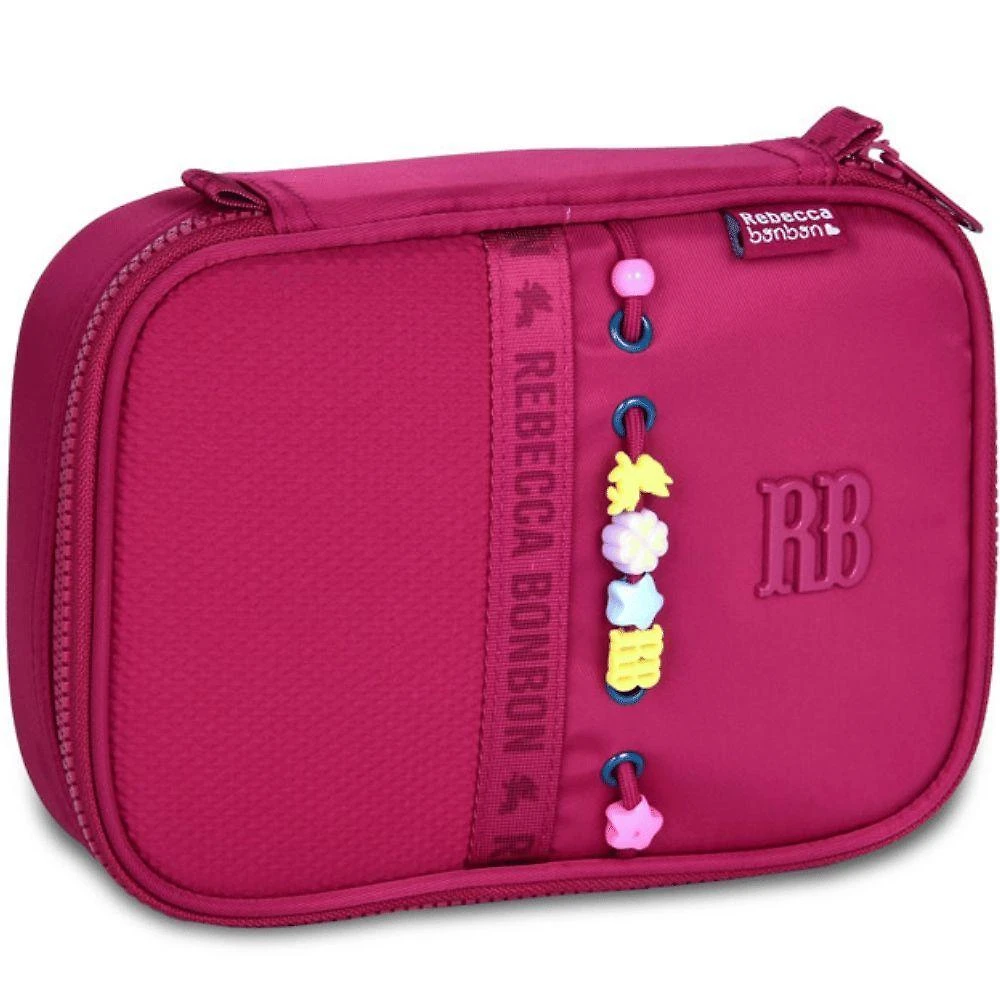 Estojo Baú Clio Style Rebecca Bonbon Beaded Fun RB27423 Poliéster Rosa