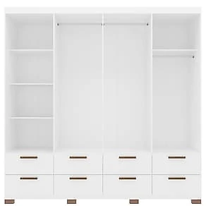 Guarda-Roupa Casal Bartira Coimbra 8 Portas 8 Gavetas Branco