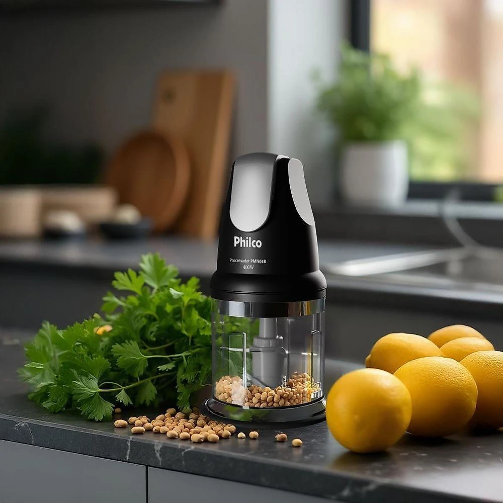 Processador de Alimentos Philco PMN04B 3 em 1 400W Preto 110V