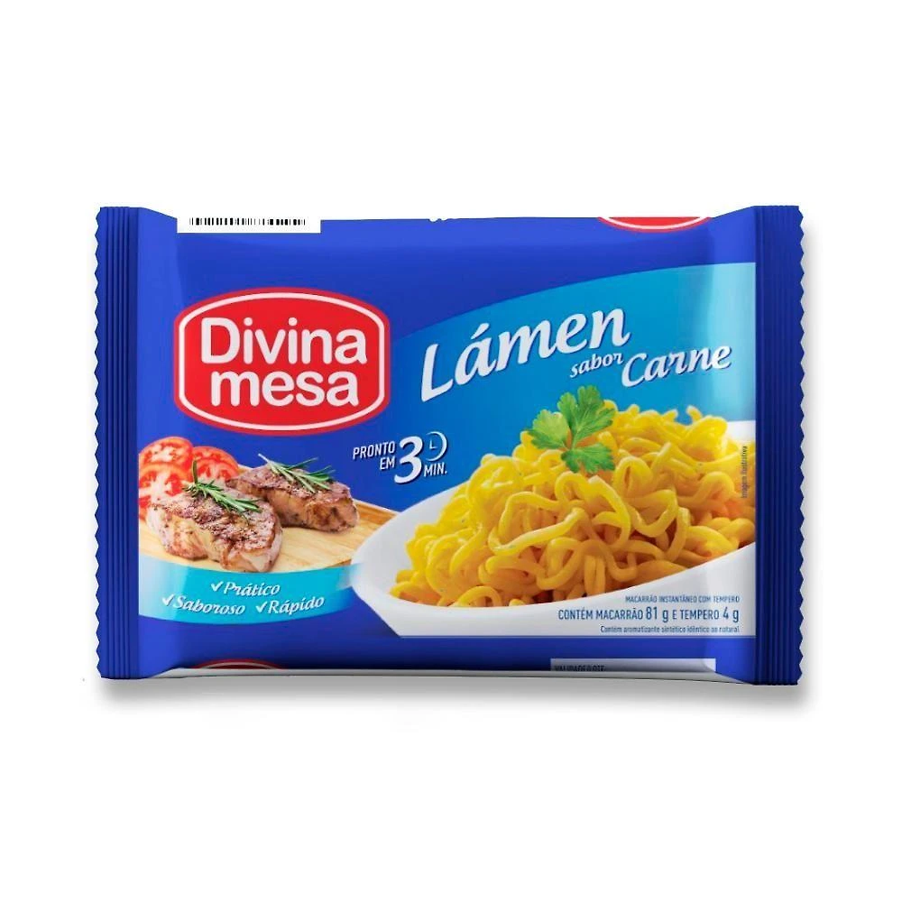 Macarrão Lámen Instantâneo 2 Galinha Caipira E 2 Carne 85g