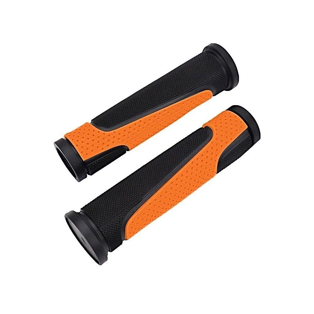 Manopla para Bicicleta Gta Punho Bike Ergonômico Mtb 125mm Preto e Laranja Oem