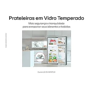 Geladeira LG Frost Free Duplex com Gaveta Fresh Zone e Multi Air Flow Inox Look - 395L 110V